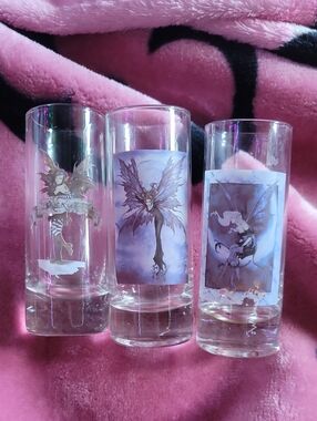 Set of 3 Fairy Themed Shot Glasses Y2k